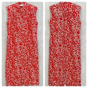 Roseanna France Bamboo Dreamer Silk Maxi Shift Dress 34 XS Red